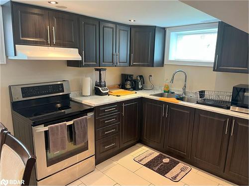 Lower-168 Federal Street, Hamilton, ON - Indoor Photo Showing Kitchen With Double Sink