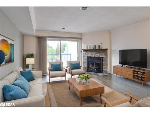 14-30 Laguna Parkway, Brechin, ON - Indoor Photo Showing Living Room With Fireplace