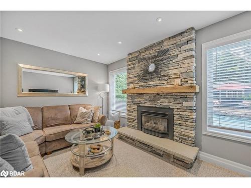 15 Cityview Circle, Barrie, ON - Indoor Photo Showing Living Room With Fireplace