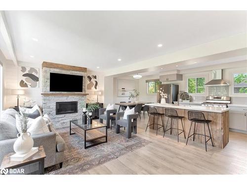 143 Collins Street, Collingwood, ON - Indoor Photo Showing Living Room With Fireplace