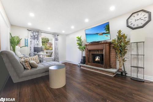 52 Settler Court, Brampton, ON - Indoor Photo Showing Living Room With Fireplace