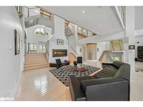 1616 Twelve Mile Lake Road, Minden, ON - Indoor Photo Showing Living Room With Fireplace