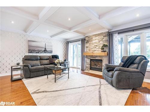 35 Princess Point Drive, Wasaga Beach, ON - Indoor Photo Showing Living Room With Fireplace