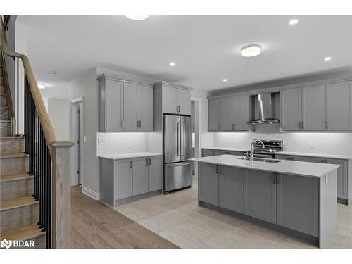 109 Bearberry Road, Springwater, ON - Indoor Photo Showing Kitchen With Stainless Steel Kitchen With Upgraded Kitchen