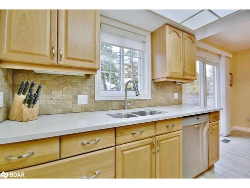 23 Debra Crescent, Barrie, ON - Indoor Photo Showing Kitchen With Double Sink