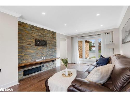 36 Carr Drive, Barrie, ON - Indoor Photo Showing Living Room With Fireplace