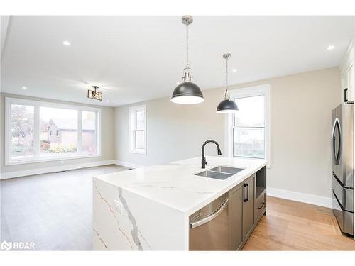 9 Bertram Drive, Elmvale, ON - Indoor Photo Showing Kitchen With Double Sink With Upgraded Kitchen