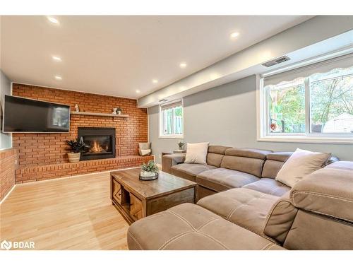 46 Patricia Avenue, Barrie, ON - Indoor Photo Showing Living Room With Fireplace