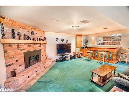 17 Mayfair Drive, Barrie, ON - Indoor Photo Showing Living Room With Fireplace