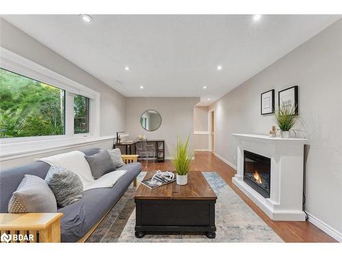 100 Pine Post Road, Keswick, ON - Indoor Photo Showing Living Room With Fireplace