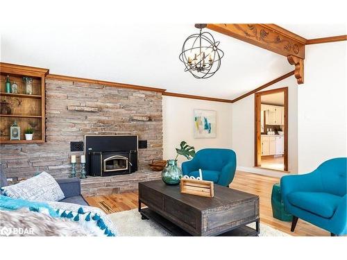 90 Edgewater Road, Wasaga Beach, ON - Indoor Photo Showing Living Room With Fireplace