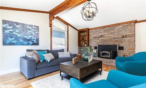 90 Edgewater Road, Wasaga Beach, ON - Indoor Photo Showing Living Room With Fireplace