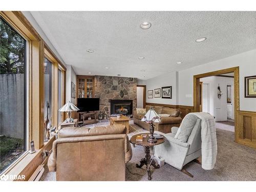 4 Brookdale Drive, Barrie, ON - Indoor Photo Showing Living Room With Fireplace