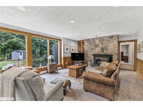 4 Brookdale Drive, Barrie, ON - Indoor Photo Showing Living Room With Fireplace