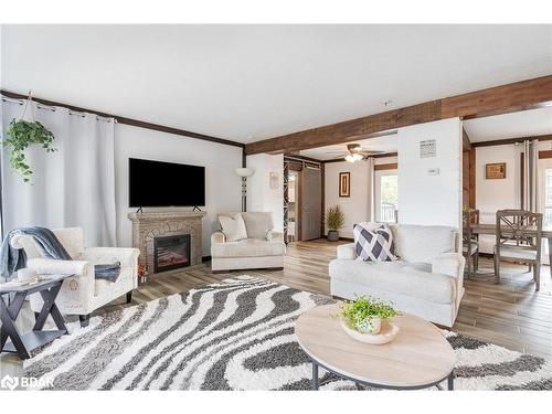 2447 Ridge Road W, Oro-Medonte, ON - Indoor Photo Showing Living Room With Fireplace