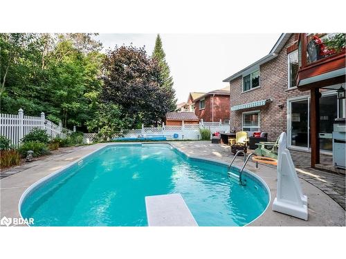 156 Columbia Road, Barrie, ON - Outdoor With In Ground Pool With Deck Patio Veranda With Backyard