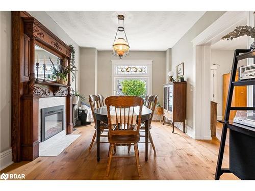 25 William Street, Barrie, ON - Indoor Photo Showing Dining Room With Fireplace