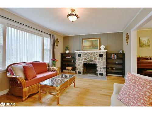 379 Old Muskoka Road, Orillia, ON - Indoor Photo Showing Living Room With Fireplace