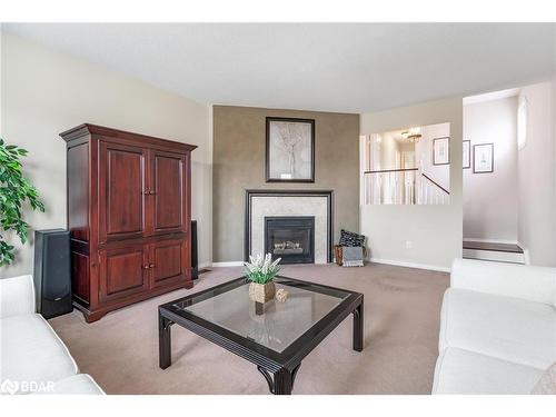 7 Zachary Drive, Brampton, ON - Indoor Photo Showing Living Room With Fireplace