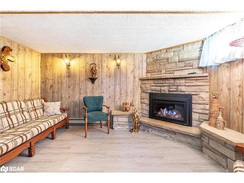 132 Rodney Street, Barrie, ON - Indoor Photo Showing Living Room With Fireplace