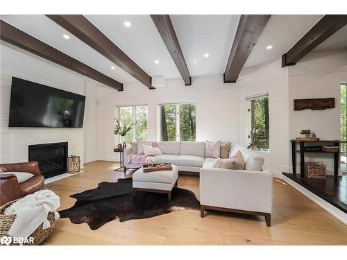 20 Highland Avenue, Barrie, ON - Indoor Photo Showing Living Room With Fireplace