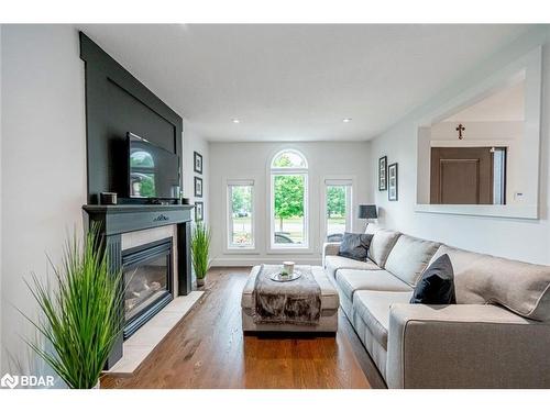 22 Cloughley Drive, Barrie, ON - Indoor Photo Showing Living Room With Fireplace