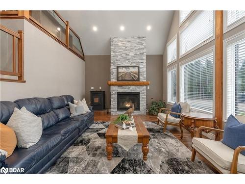 6605 County Road 21, Essa, ON - Indoor Photo Showing Living Room With Fireplace