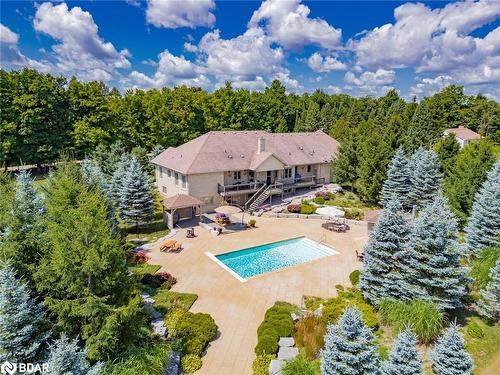 4987 Erin Fourth Line, Erin, ON - Outdoor With In Ground Pool With Deck Patio Veranda With View