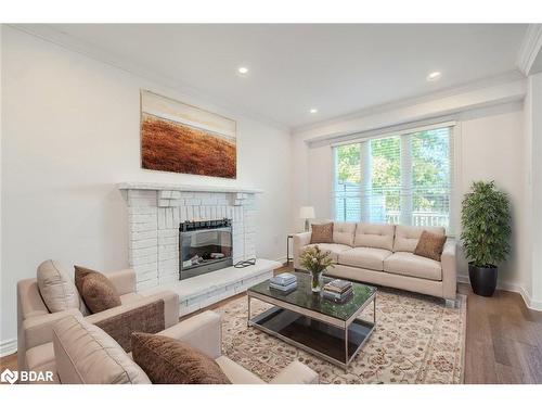 15 Herrell Avenue, Barrie, ON - Indoor Photo Showing Living Room With Fireplace