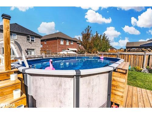 82 Nathan Crescent, Barrie, ON - Outdoor With Above Ground Pool With Backyard