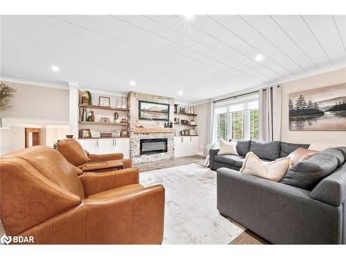 8 Crystalwood Lane, Midhurst, ON - Indoor Photo Showing Living Room With Fireplace