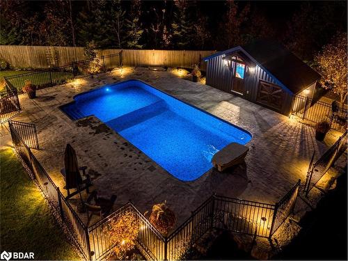 8 Crystalwood Lane, Midhurst, ON - Outdoor With In Ground Pool With Deck Patio Veranda With Backyard