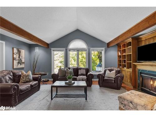 65 Barre Drive, Barrie, ON - Indoor Photo Showing Living Room With Fireplace