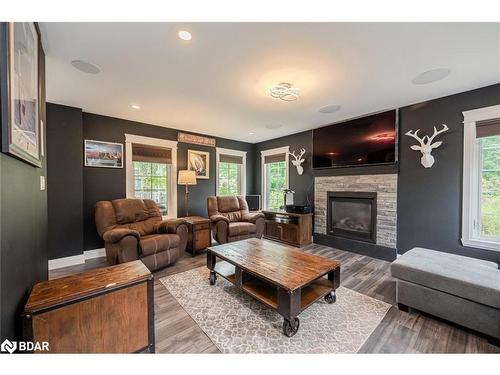 2638 Grand Tamarack Crescent, Severn, ON - Indoor Photo Showing Living Room With Fireplace