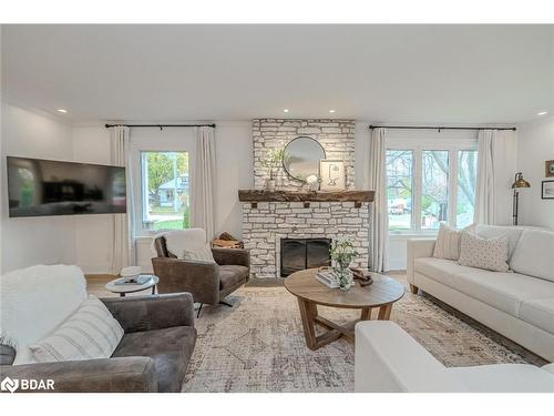 68 Dundonald Street, Barrie, ON - Indoor Photo Showing Living Room With Fireplace