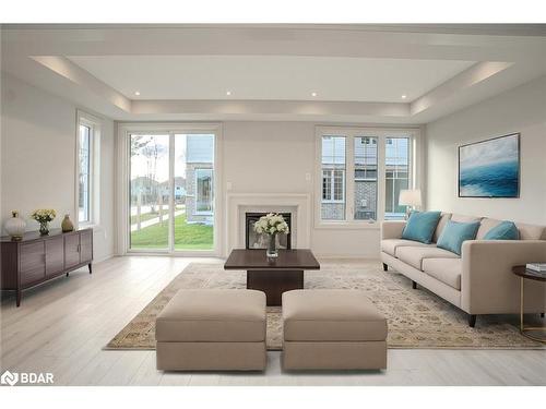 1 Amsterdam Drive, Barrie, ON - Indoor Photo Showing Living Room With Fireplace