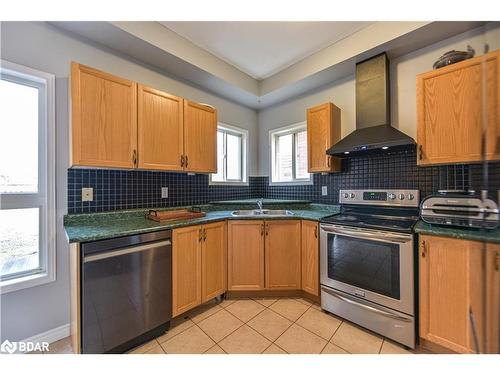 1913 Emerald Court, Innisfil, ON - Indoor Photo Showing Kitchen With Stainless Steel Kitchen With Double Sink