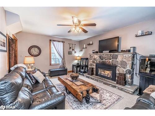 1016 Manson Lane, Gravenhurst, ON - Indoor Photo Showing Living Room With Fireplace