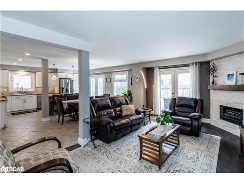 501 Grove Street E, Barrie, ON - Indoor Photo Showing Living Room With Fireplace