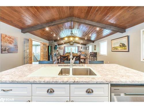 328 Peek-A-Boo Trail, Tiny, ON - Indoor Photo Showing Kitchen With Double Sink