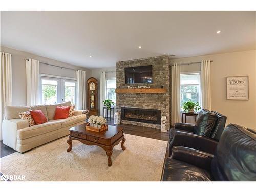 2517 Norton Road, Washago, ON - Indoor Photo Showing Living Room With Fireplace