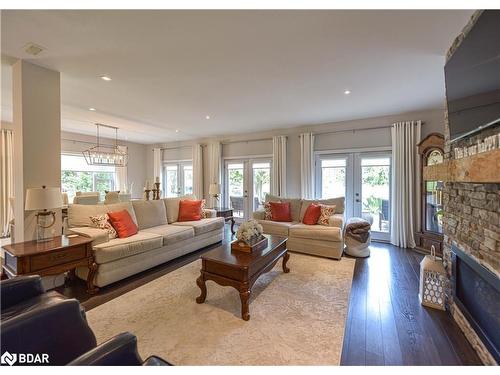 2517 Norton Road, Washago, ON - Indoor Photo Showing Living Room With Fireplace