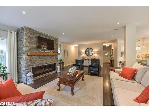 2517 Norton Road, Washago, ON - Indoor Photo Showing Living Room With Fireplace