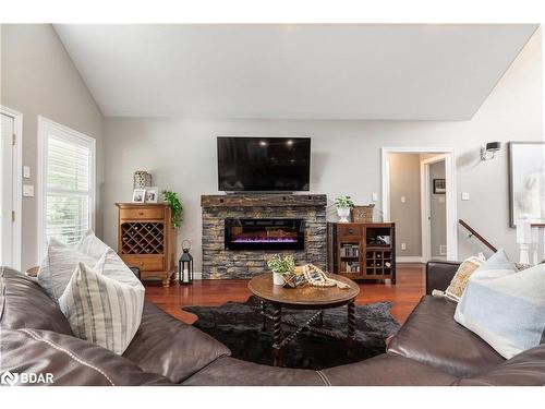 37 Mary Jane Road, Tiny, ON - Indoor Photo Showing Living Room With Fireplace