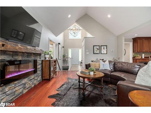 37 Mary Jane Road, Tiny, ON - Indoor Photo Showing Living Room With Fireplace