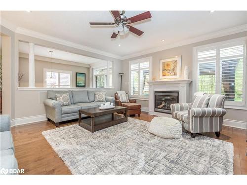 6 Orsi Court, Barrie, ON - Indoor Photo Showing Living Room With Fireplace