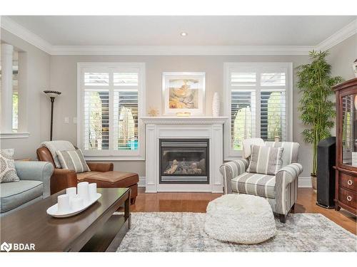 6 Orsi Court, Barrie, ON - Indoor Photo Showing Living Room With Fireplace