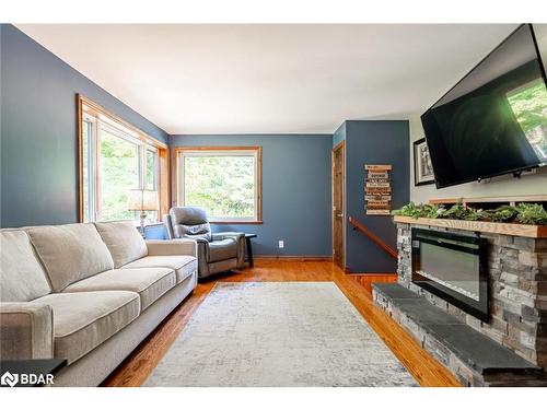 1023 Sophers Landing Road, Kilworthy, ON - Indoor Photo Showing Living Room With Fireplace