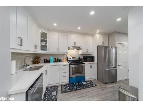 96 Province Street N, Hamilton, ON - Indoor Photo Showing Kitchen With Stainless Steel Kitchen With Double Sink