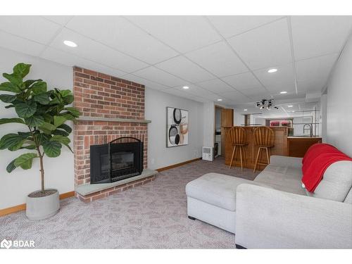 70 Lillian Crescent, Barrie, ON - Indoor Photo Showing Living Room With Fireplace